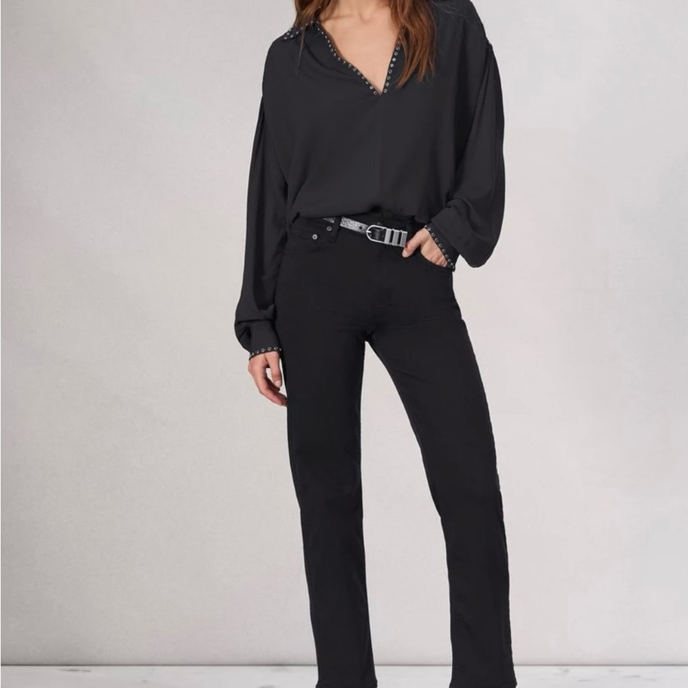 Rag & Bone Black Straight Leg Jeans